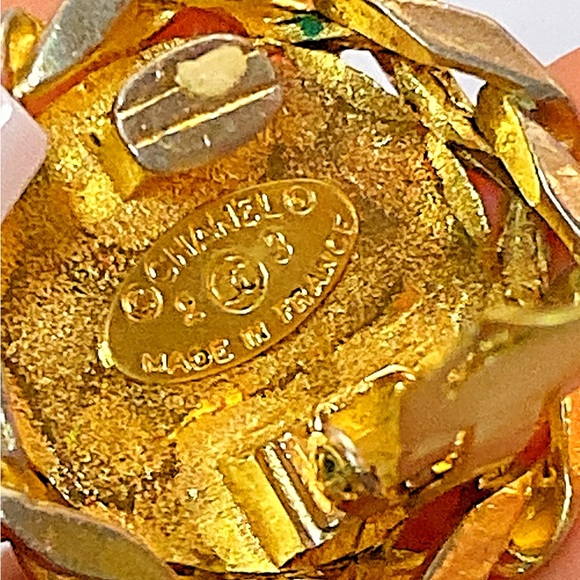 LOW START- CHANEL CC Logo Rhinestone Gold Tone Earrings - Picture 9 of 10